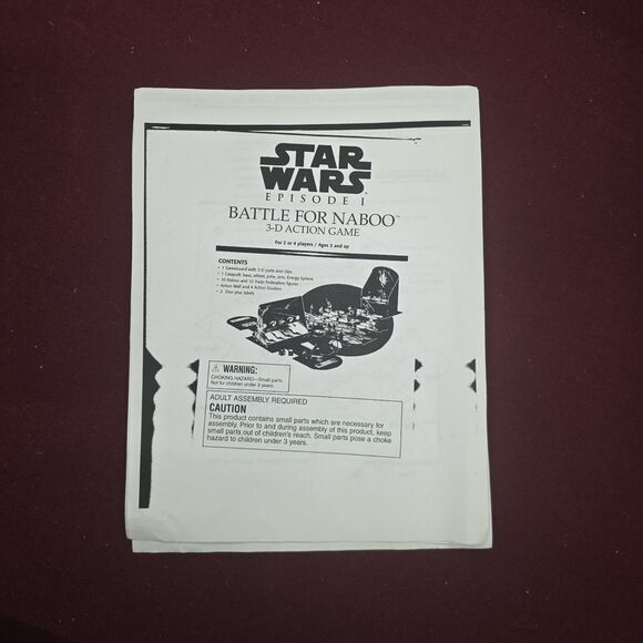 1999 Star Wars Episode 1 Jar Jar Binks + Battle For Naboo 3-D Board Game Lit - Picture 9 of 11